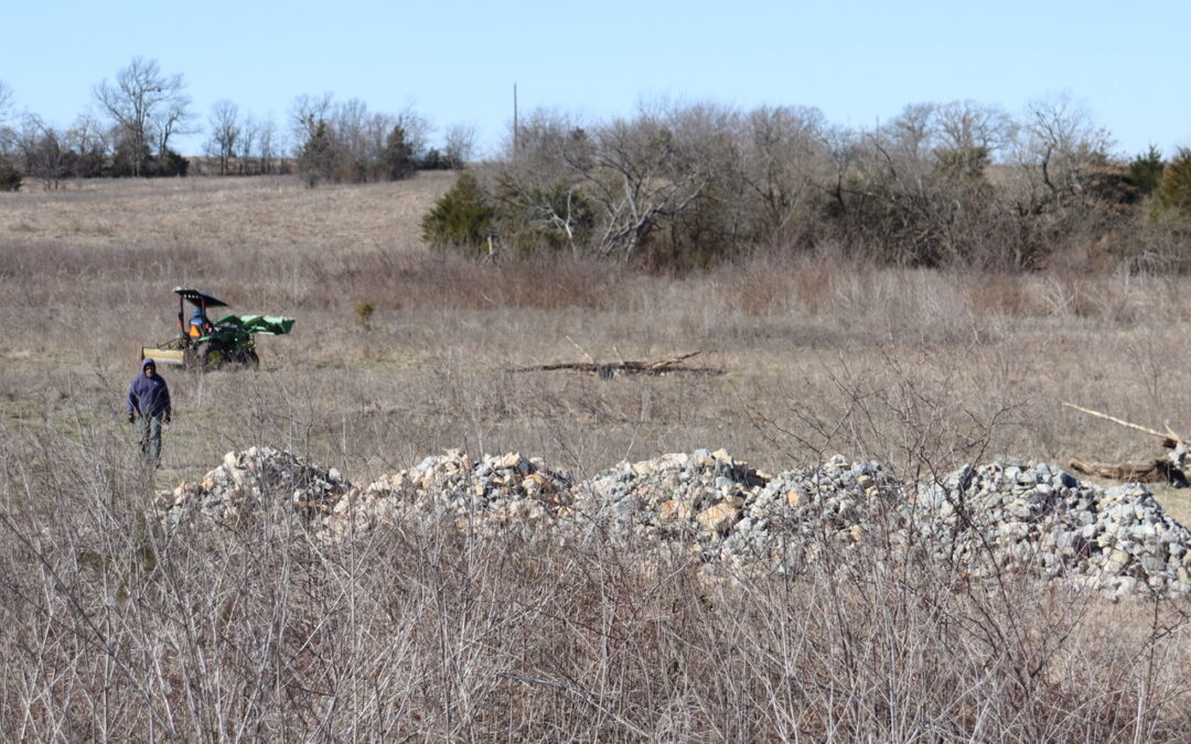 Piles of rock to be added to fish habitat structures for Lake Ralph Hall January 2025