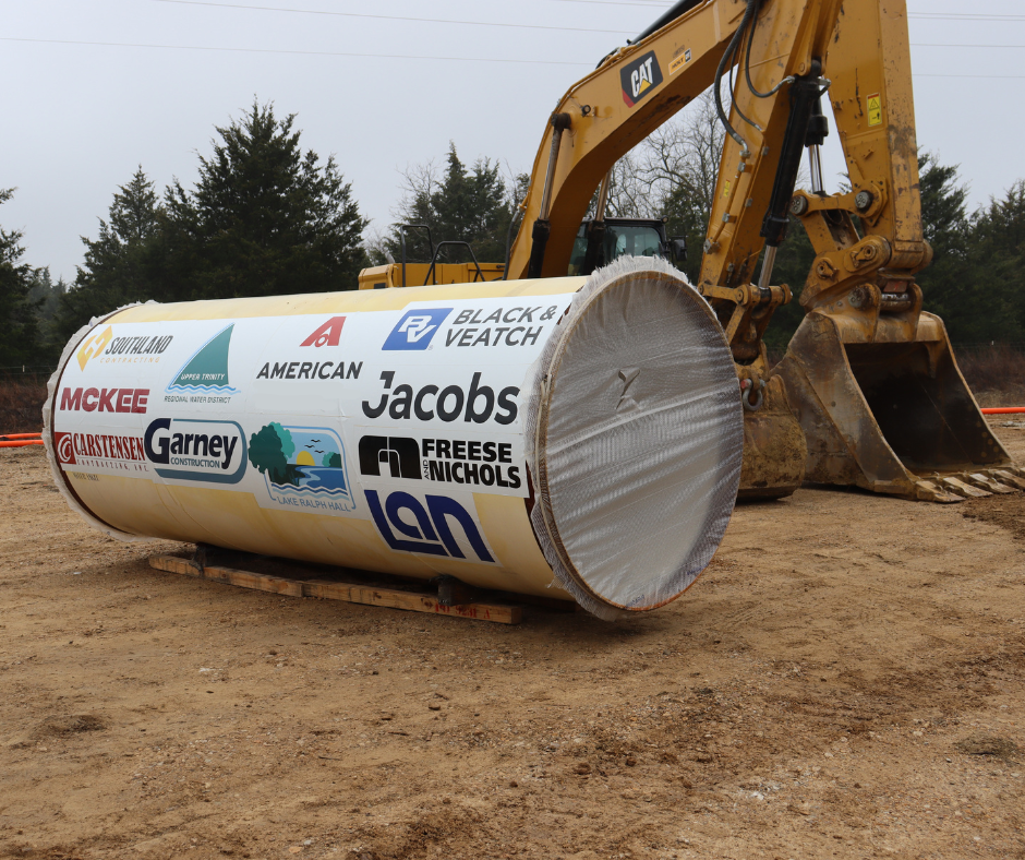 Commemorative piece of pipe signed at pipeline event