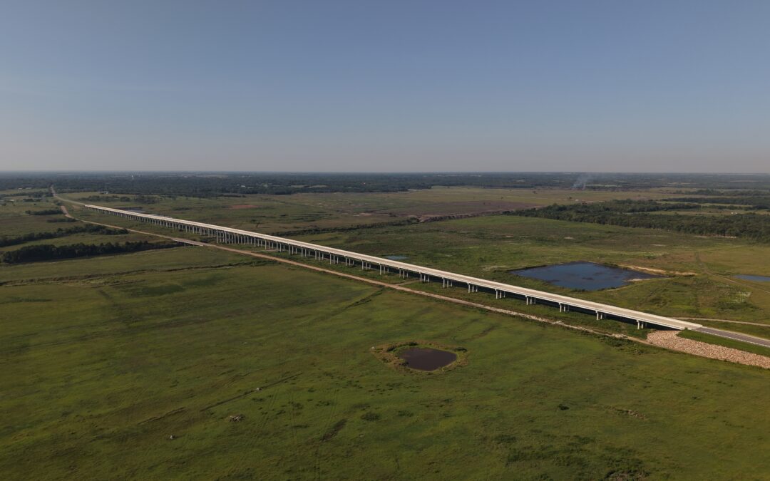 Completed bridge roadway as of Sept 2025