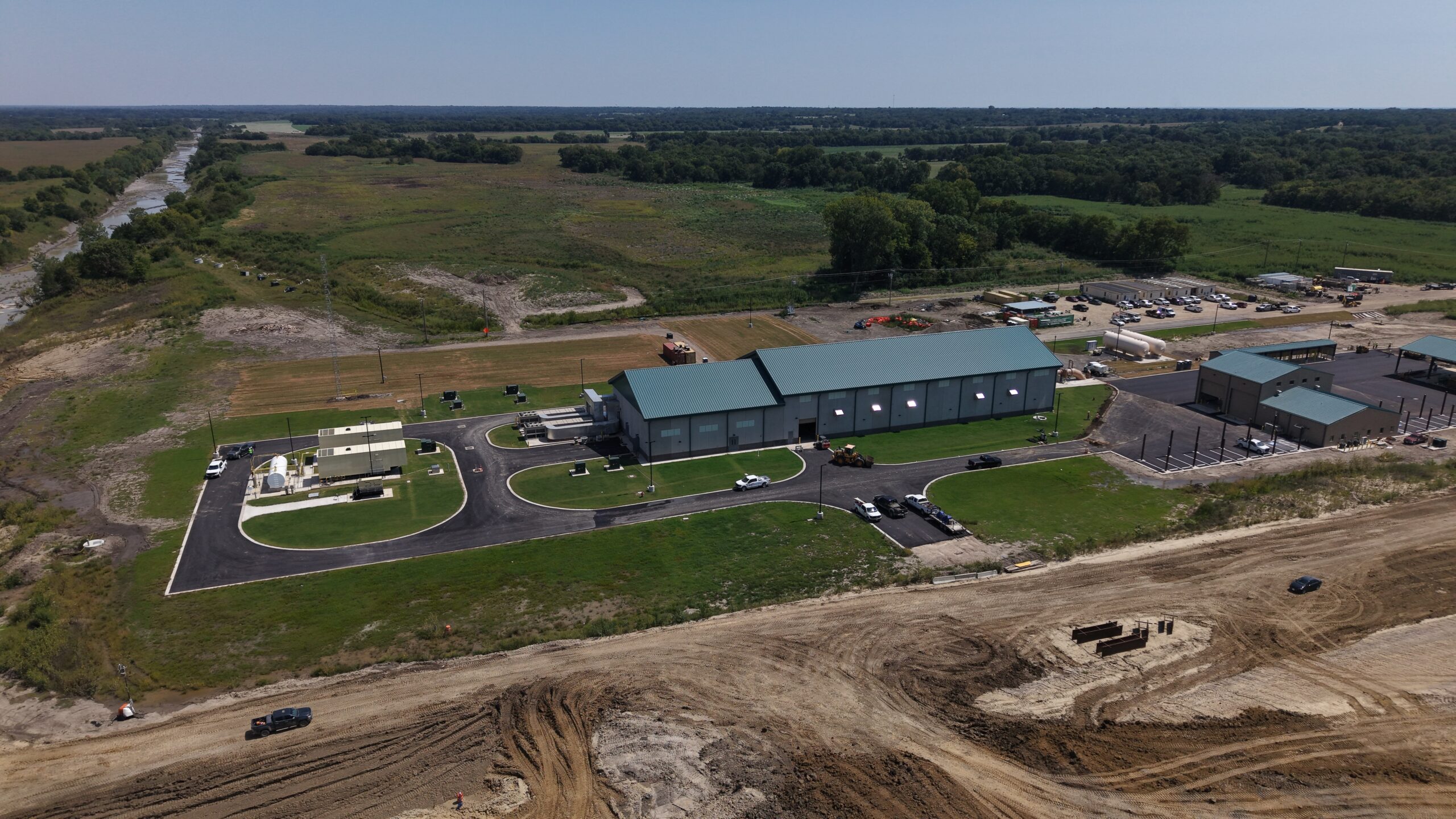 Lake Ralph Hall's pump station - outside as of September 2025