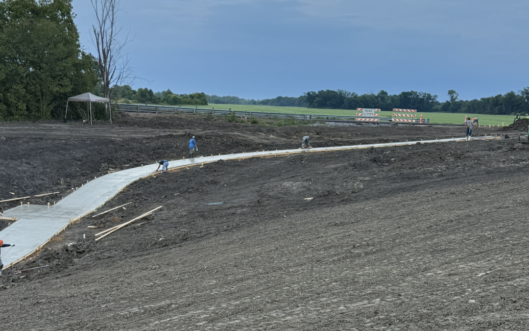 Fossil park walkway construction Fall 2025