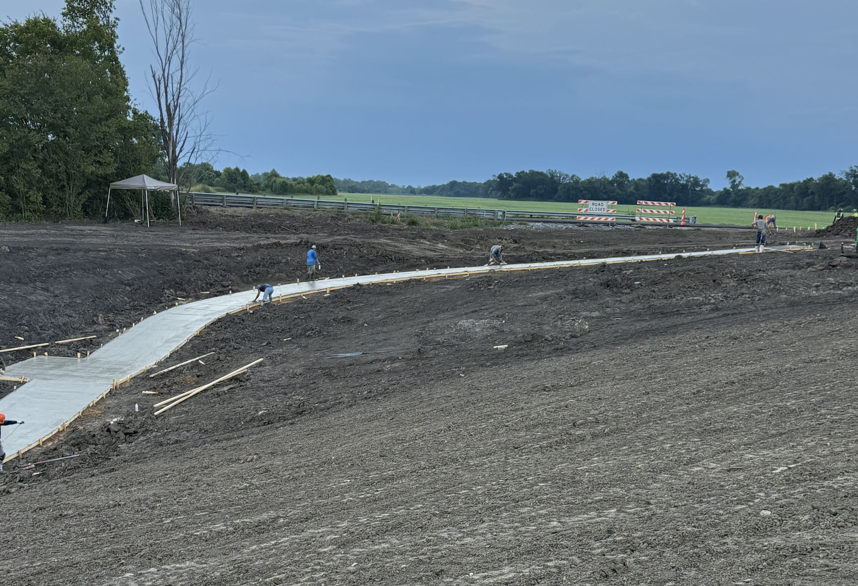 Fossil park walkway construction Fall 2025