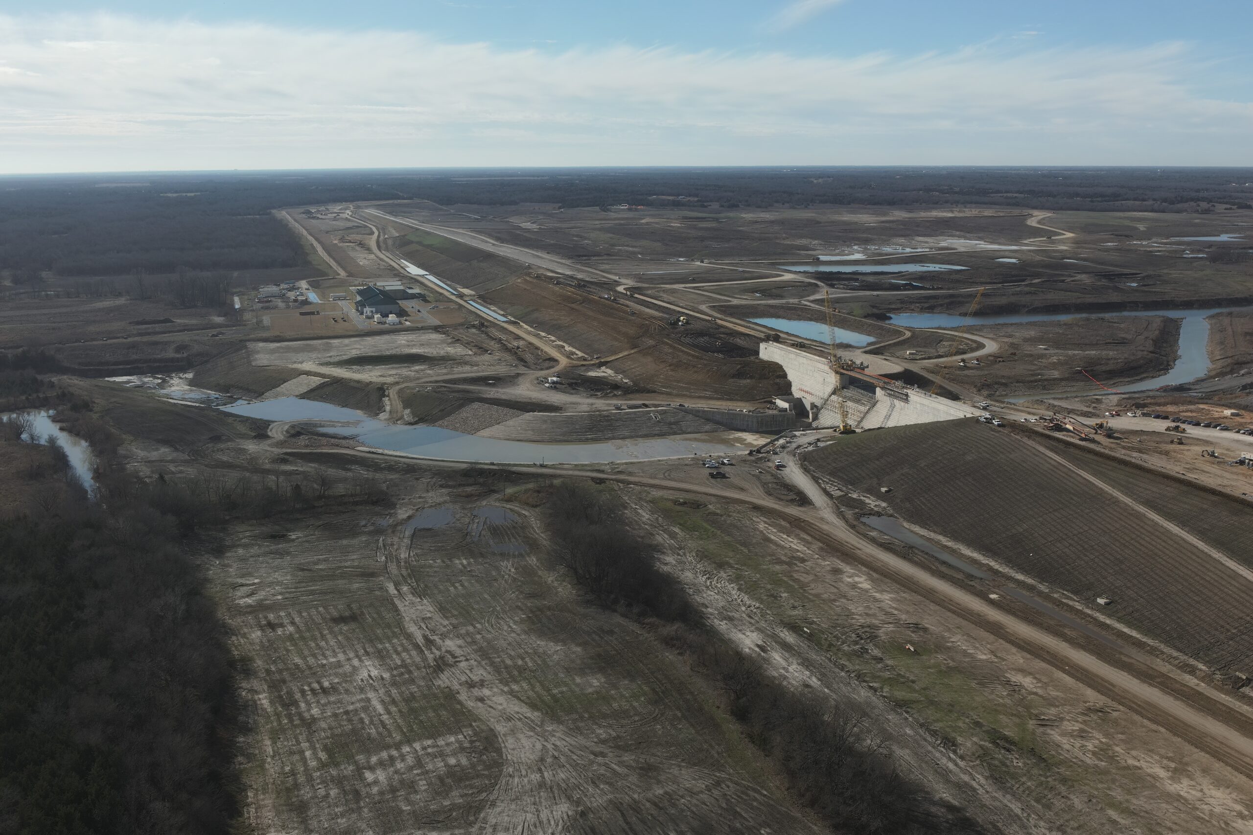 LRH Spillway and Dam - Early 2026 - Lake Ralph Hall LRH Spillway and Dam - Early 2026