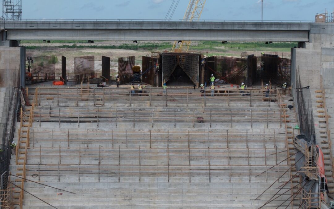 Reservoir labyrinth weir takes shape – April 2026