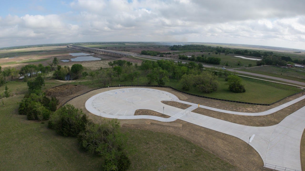 Parking lot for future lake access - April 2026