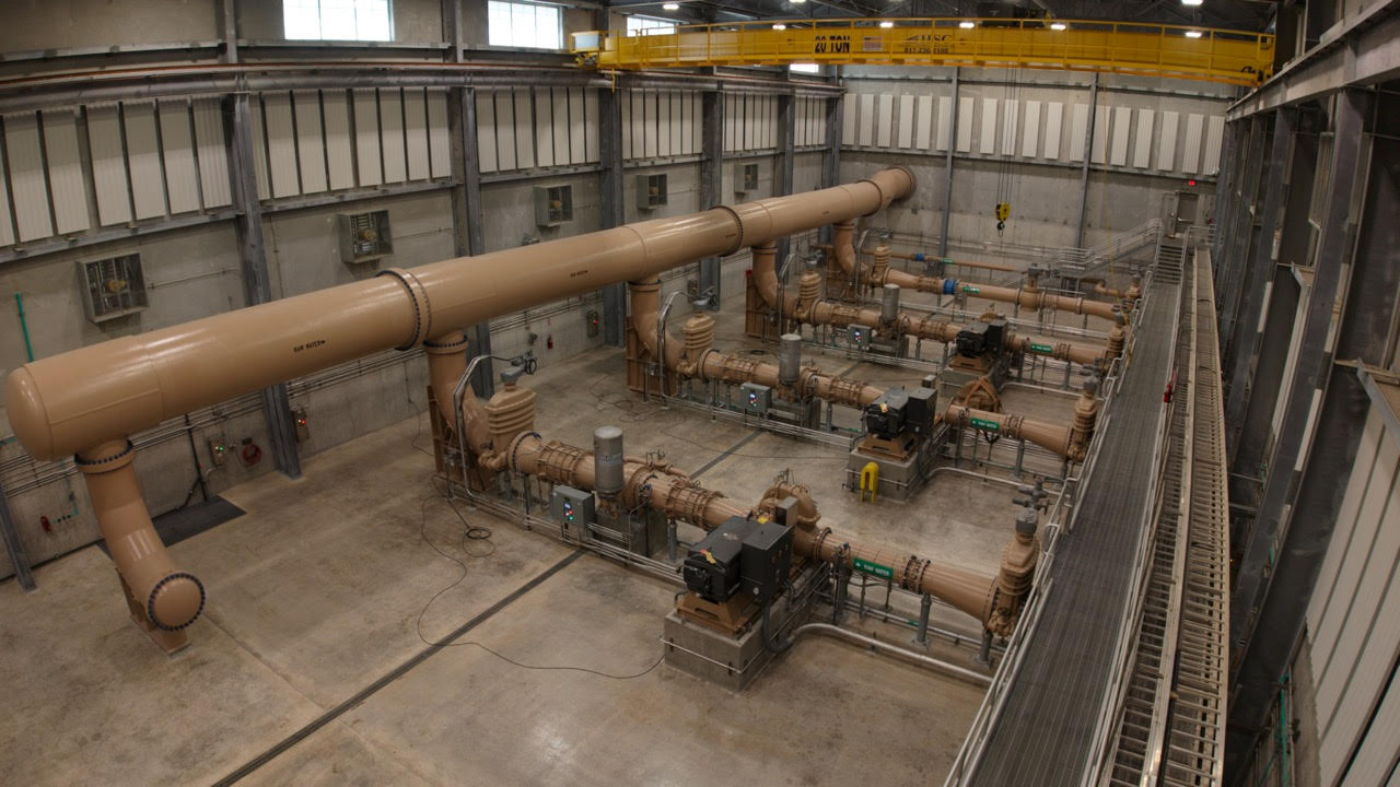 Inside of the pump station - April 2026 - Lake Ralph Hall Inside of the pump station - April 2026