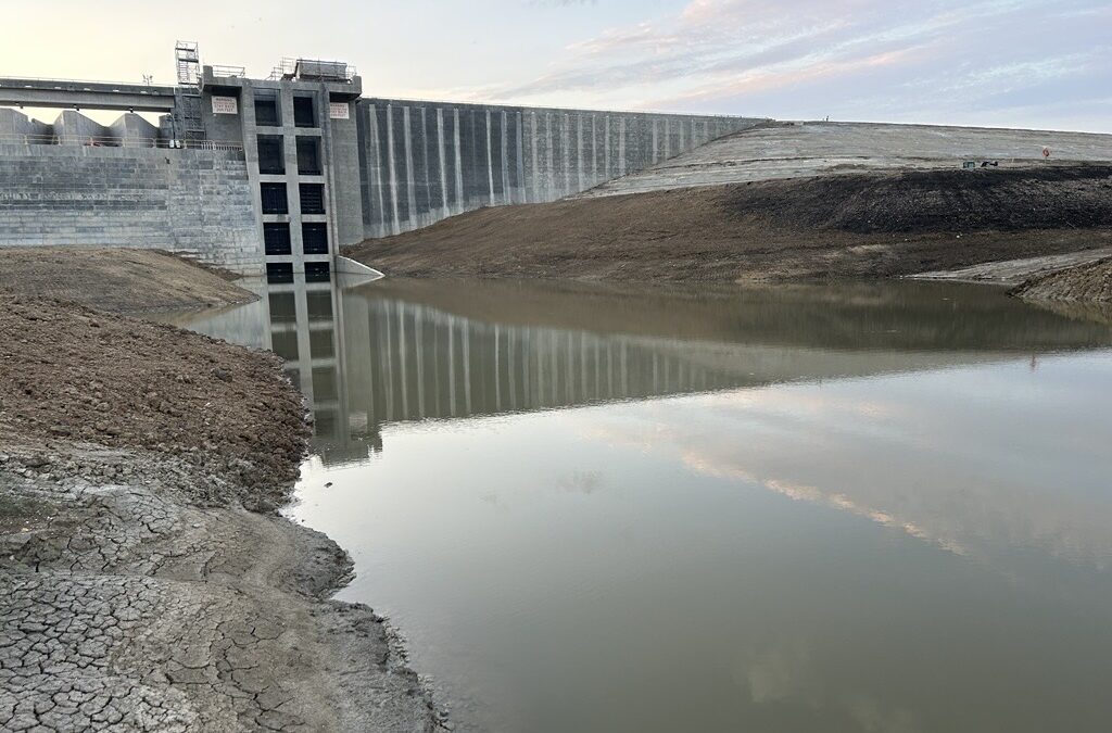 Lake Ralph Hall begins to fill with water