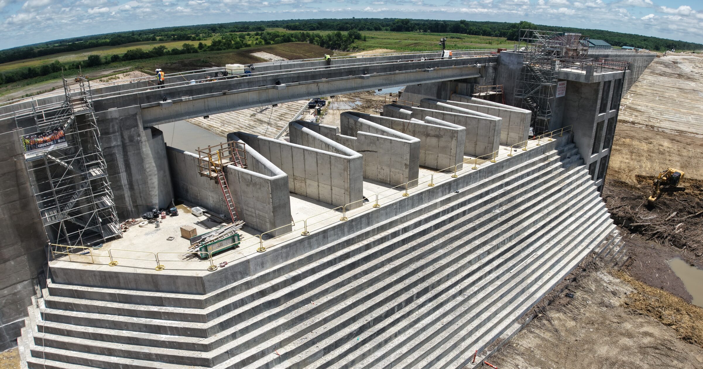 Weir across the top of the Lake Ralph Hall Spillway